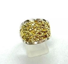 Chunky Nugget Style Textured Sterling Silver Ring Size O1/2 US 7 3/4 9.3gr