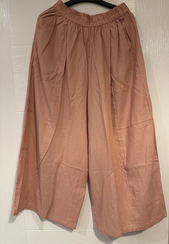 Linen cotton blend coral - linen, pink