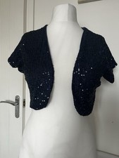 Coast Sequin Navy Shrug Bolero