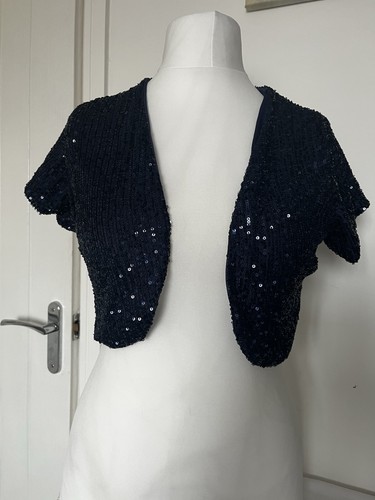 Coast sequin navy shrug bolero - sequin,