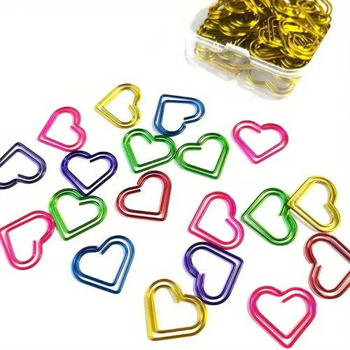Heart paper clips decorative - heart,