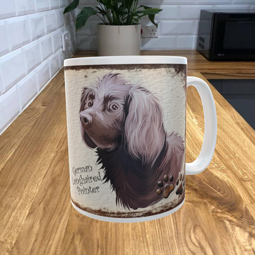 German longhaired pointer dog - german,