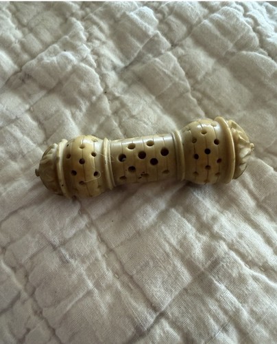 Rare georgian bone pomander - bone,