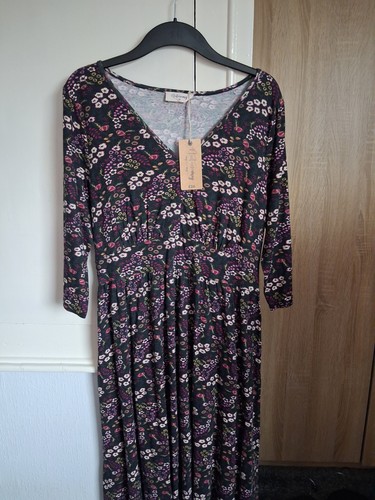 Floral jersey midi - midi, dress