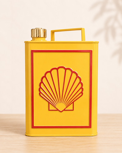 Shelll petrol can brass - brass, cap