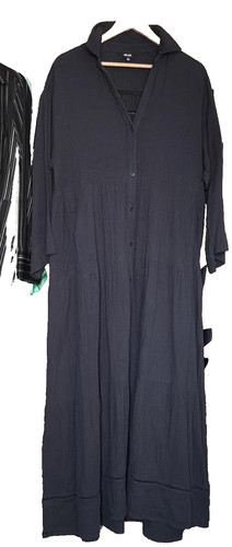 Navy cheesecloth maxi - navy,
