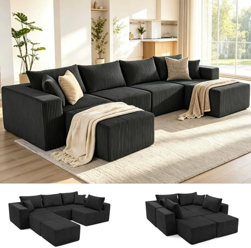 135 modular boneless - 135.4", couch