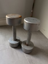 5kg Dumbbells Weights Pair 2Pcs HomeGym Iron Hand Set for Fitness Aerobic