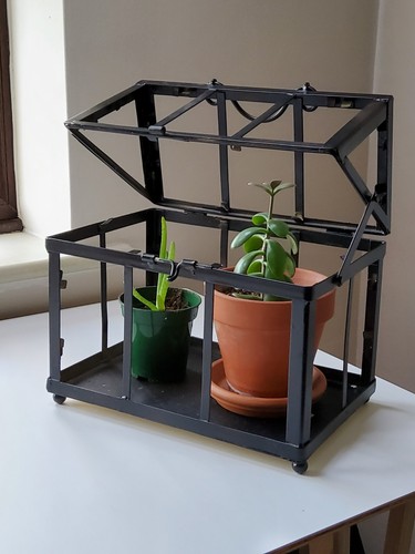 Small vintage metal greenhouse - small,