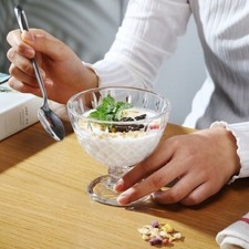 6pc glass dessert - glass,
