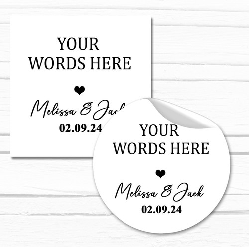 Personalised wedding stickers - wedding,