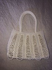 Pearl bag Evening Woven Funky Unusual Quirky Chainmail