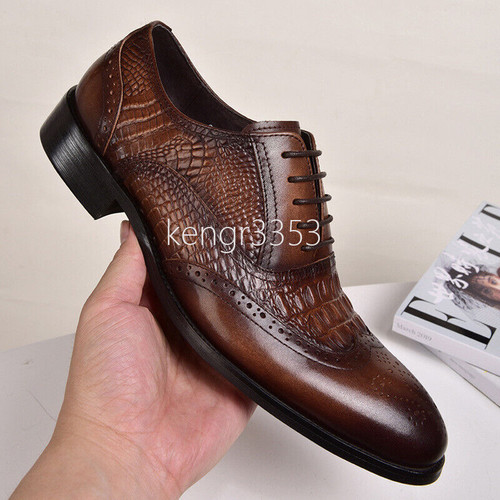 Mens leather brogues smart - brogues,