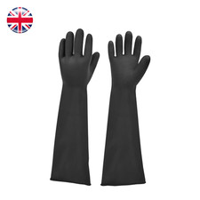 1 Pair Heavy Duty Rubber Gloves Waterproof Long Rubber Gloves Drain PPE Safety
