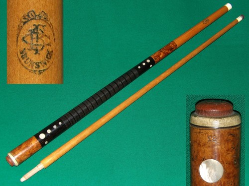 Antique billiard cue brunswick - billiard,