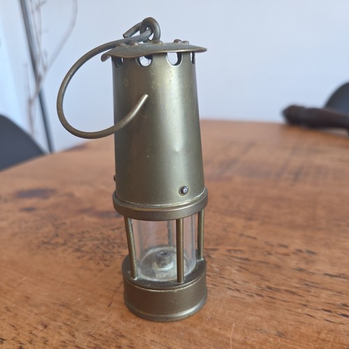 Miniature brass miners lamp - miners,