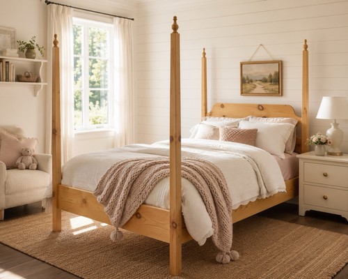 Handcrafted solid pine four - pine,