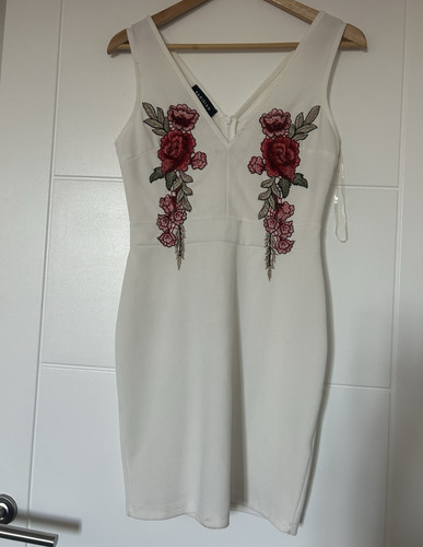 Parisian white bodycon dress - white,