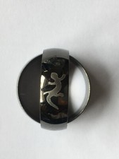 BLACK LIZZARD DESIGN DRESS RING SIZE W 8mm WIDE 