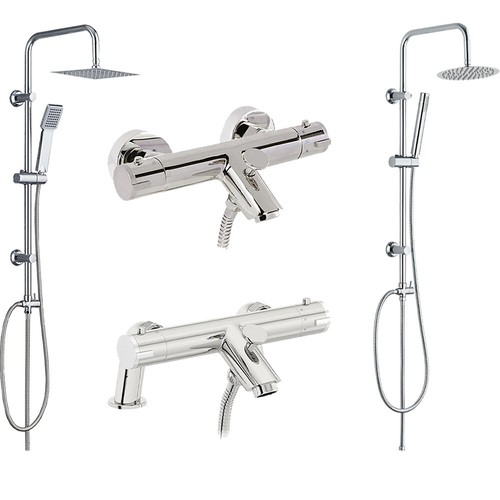 Chrome thermostatic bathroom - chrome,