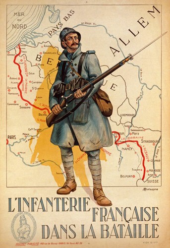 Vintage wwi french infantry - w9,