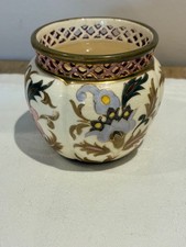 Zsolnay Pecs reticulated porcelain vase