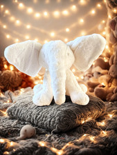 Large Plush White Elephant