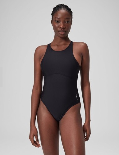 Womens solid highneck swimsuit - womens,
