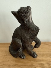 Sitting Cat Figure in Cold Cast Bronze