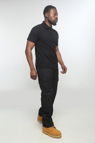 Mens black cargo combat work - cargo,