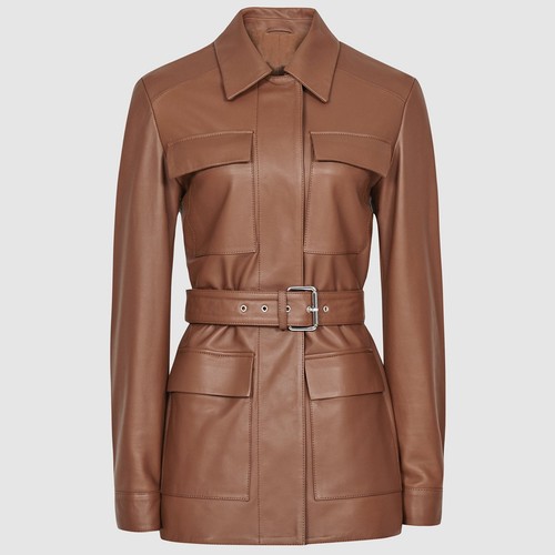 Women leather utility - leather, jacket