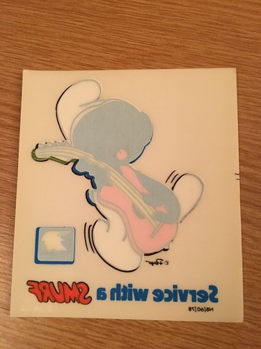 Smurf musician car sticker - smurf,
