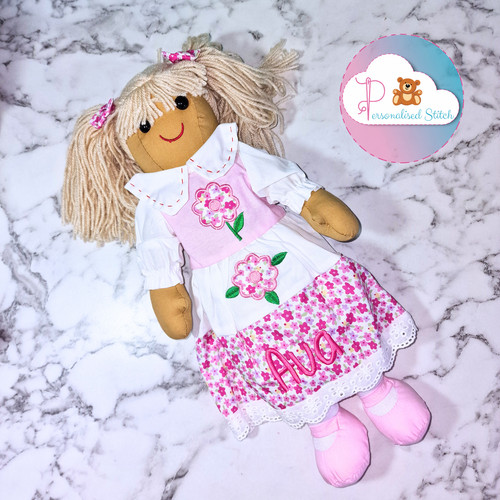 Personalised rag doll rose - personalised,