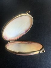 White Clam Sea shell Brass