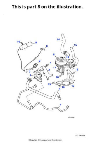 Jaguar genuine hose vacuum - genuine,