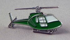 Helicopter Green Metal Enamel Pin Badge
