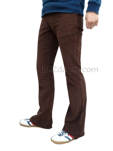 Mens brown bootcut corduroy - mens,