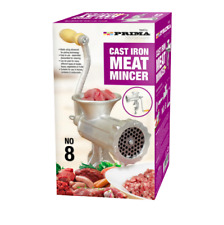 Prima No. 8 Hand Operated Cast Iron Meat Mincer Grinder Beef Maker Metal Sausage