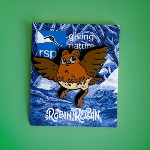 Rspb pin badge robin - rspb-,