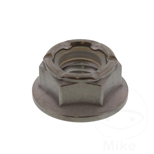 Flange nut m8x1 - flange, titanium