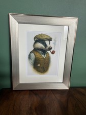 Father Badger In A Victorian Style Framed Print
