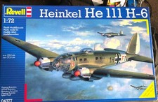 REVELL 1/72 scale WWII GERMAN HEINKEL He 111 H-6 BOMBER MODEL KIT BOXED # 04377