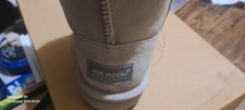 Aus Wooli Sheepskin Boots Size 7 Beige In Colour 