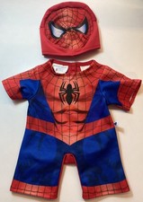 Build a Bear Marvel Spiderman Spider man Red Suit Outfit Costume Mask Clothes