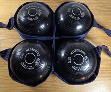 Drakes Pride Lawn Bowls 4 Professional Size 3M Melbourne Sanatogen 3.24 Pounds