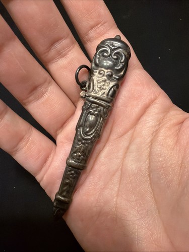 Antique sterling silver needle - silver,