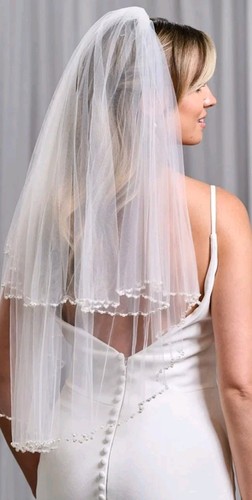 Two tier beaded veil - tier,