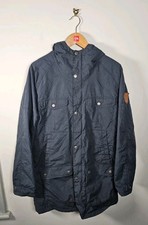 Fjallraven Greenland Winter Parka Women's Medium G-1000 Blue Teddy Fleece Lined 