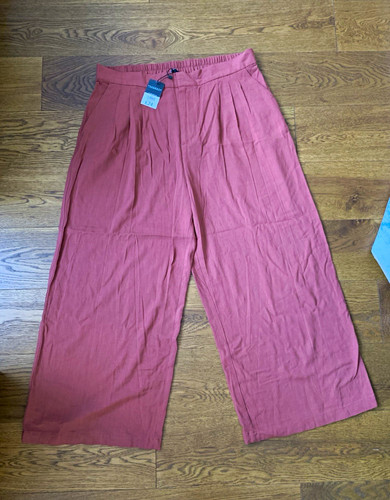Peacocks pink linen blend - , wide