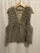 The White Company shearling sheepskin gilet vest size 14